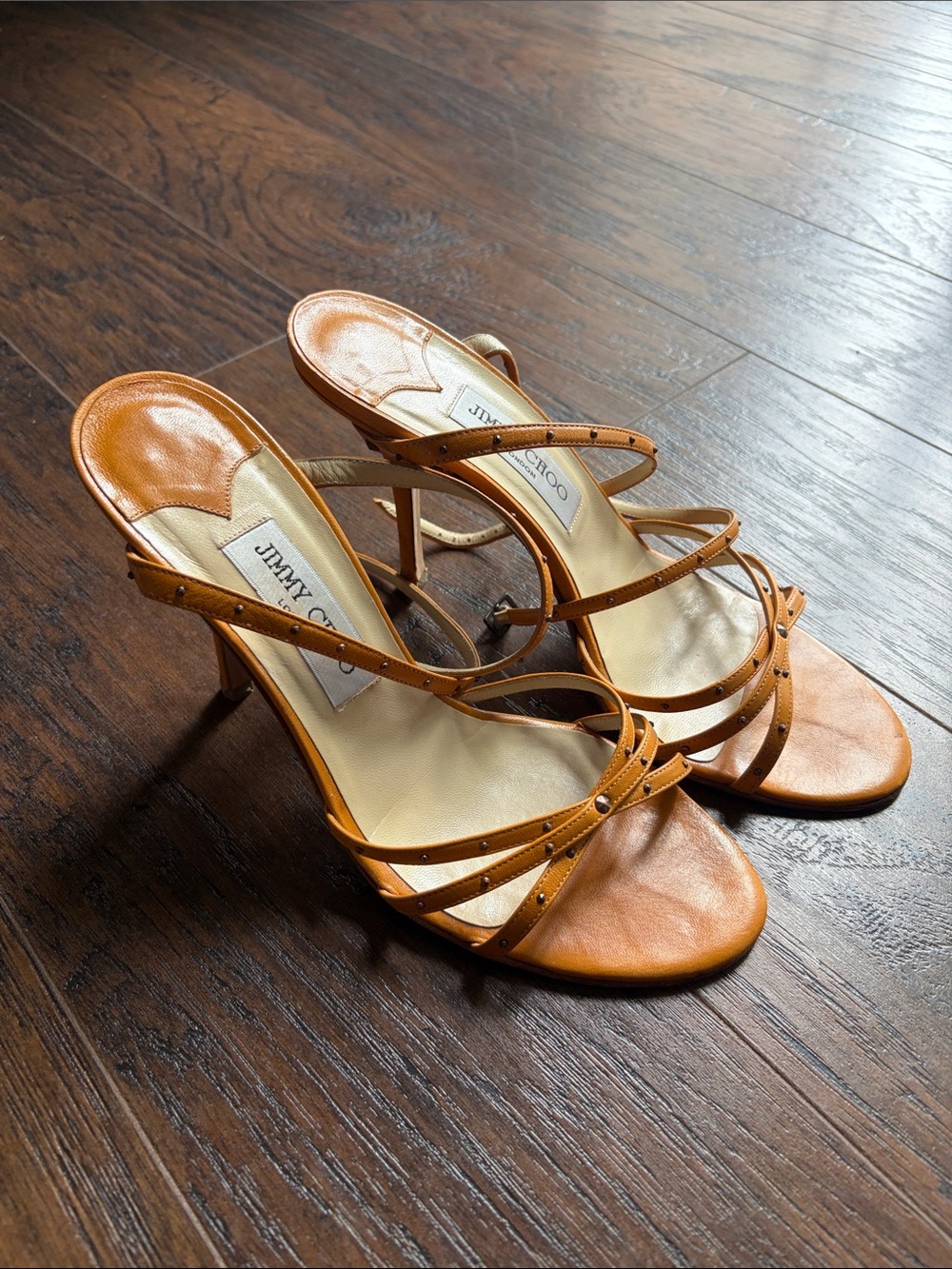 Jimmy Choo Jackie Strappy Leather Heels Size 40